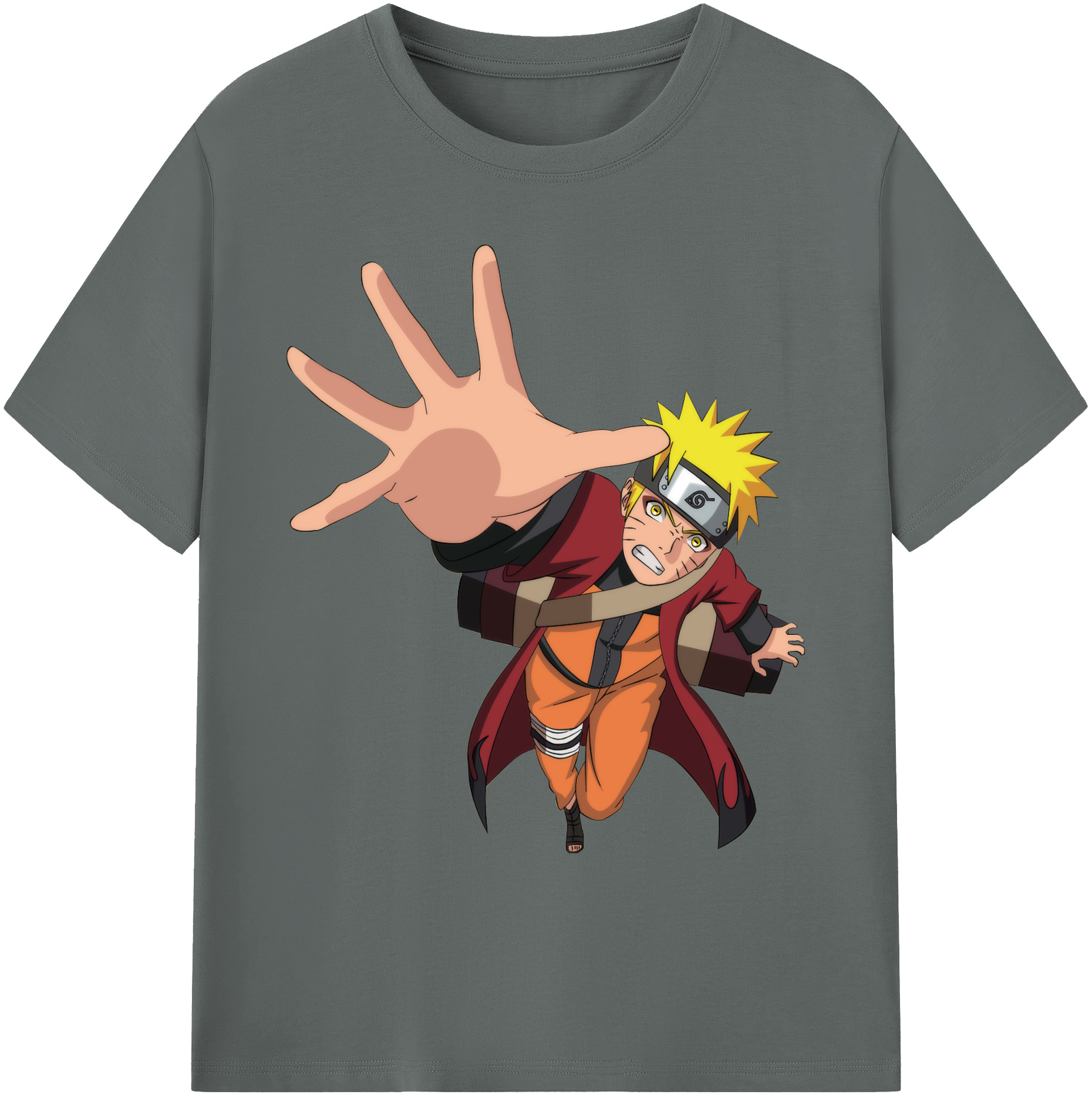 （画像用） NARUTO -ナルト- うずまき ナルト Uzumaki Naruto 綿100％ メンズ半袖Tシャツ｜肌触りやわらか＆通気性